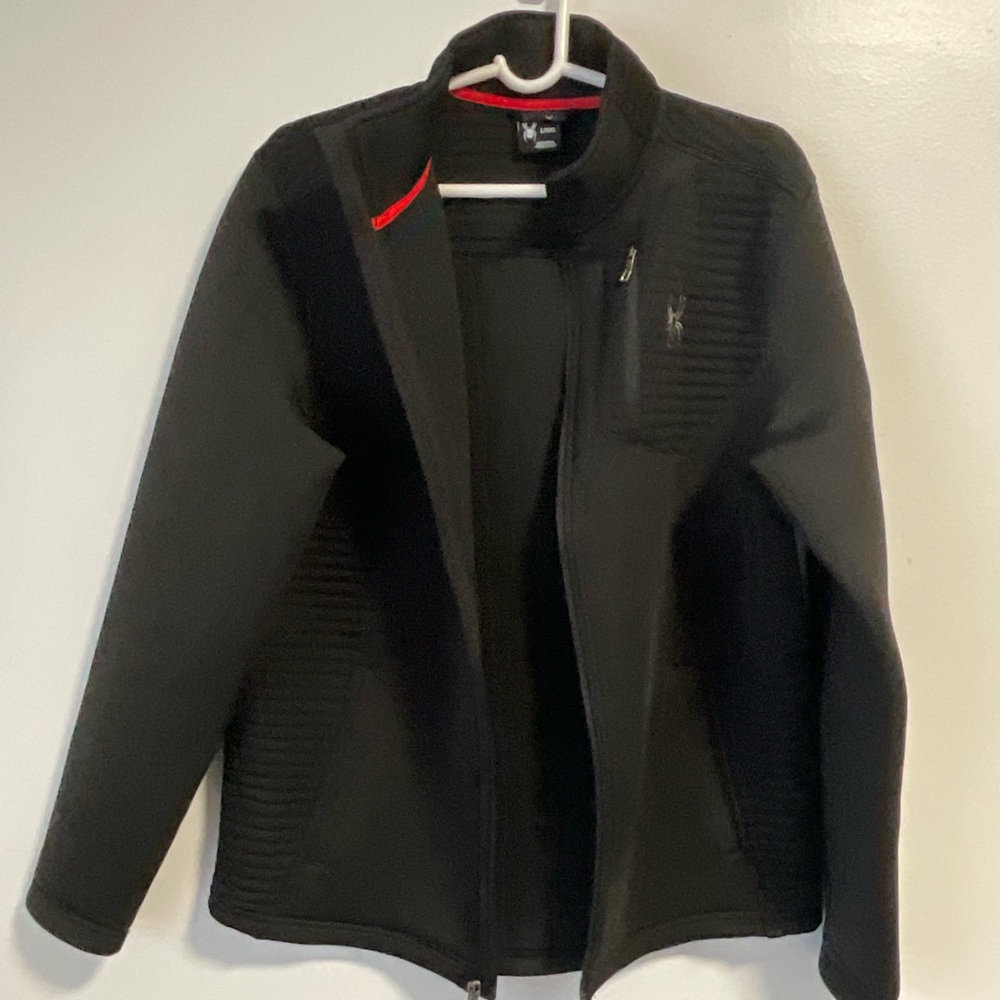 Spyder Women’s Black Softshell Jacket Full Zip Quilted Panels Size L - Picture 3 of 6